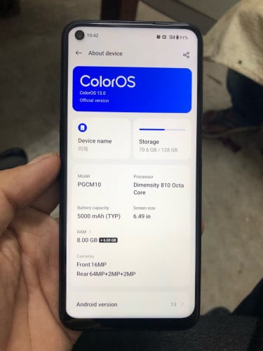 oppo k9x 8÷6g 128g China version មាន​ playstore ដំណេីការល្អ