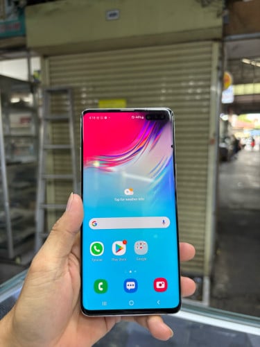 Samsung S10 5G 256G Ram8G Sim1 Korea 5g ម៉ាសុីនអេក្រង់ស្រុីនជាំ ដូរខ្នង