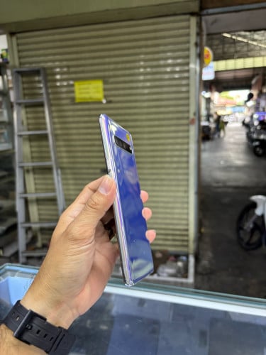 Samsung S10 5G 256G Ram8G Sim1 Korea 5g ម៉ាសុីនអេក្រង់ស្រុីនជាំ ដូរខ្នង