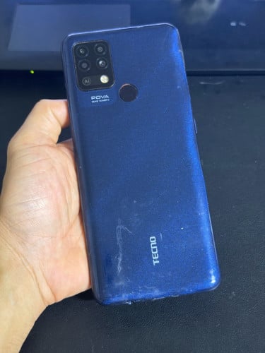 Tecno Pova 1 6gb 128gb អេក្រង់ធំ ថ្មកាន់ បែកប្រើបាន