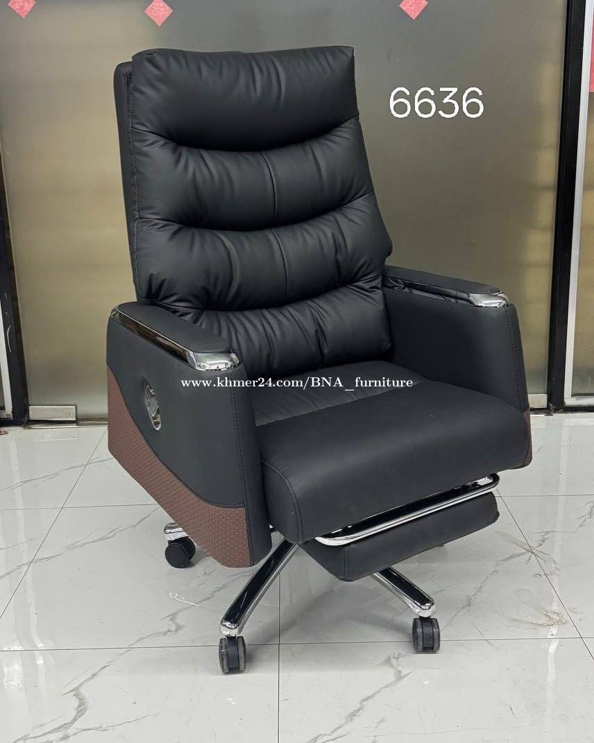 កៅអីប្រធាន បត់គេង+ជើងទ្រ