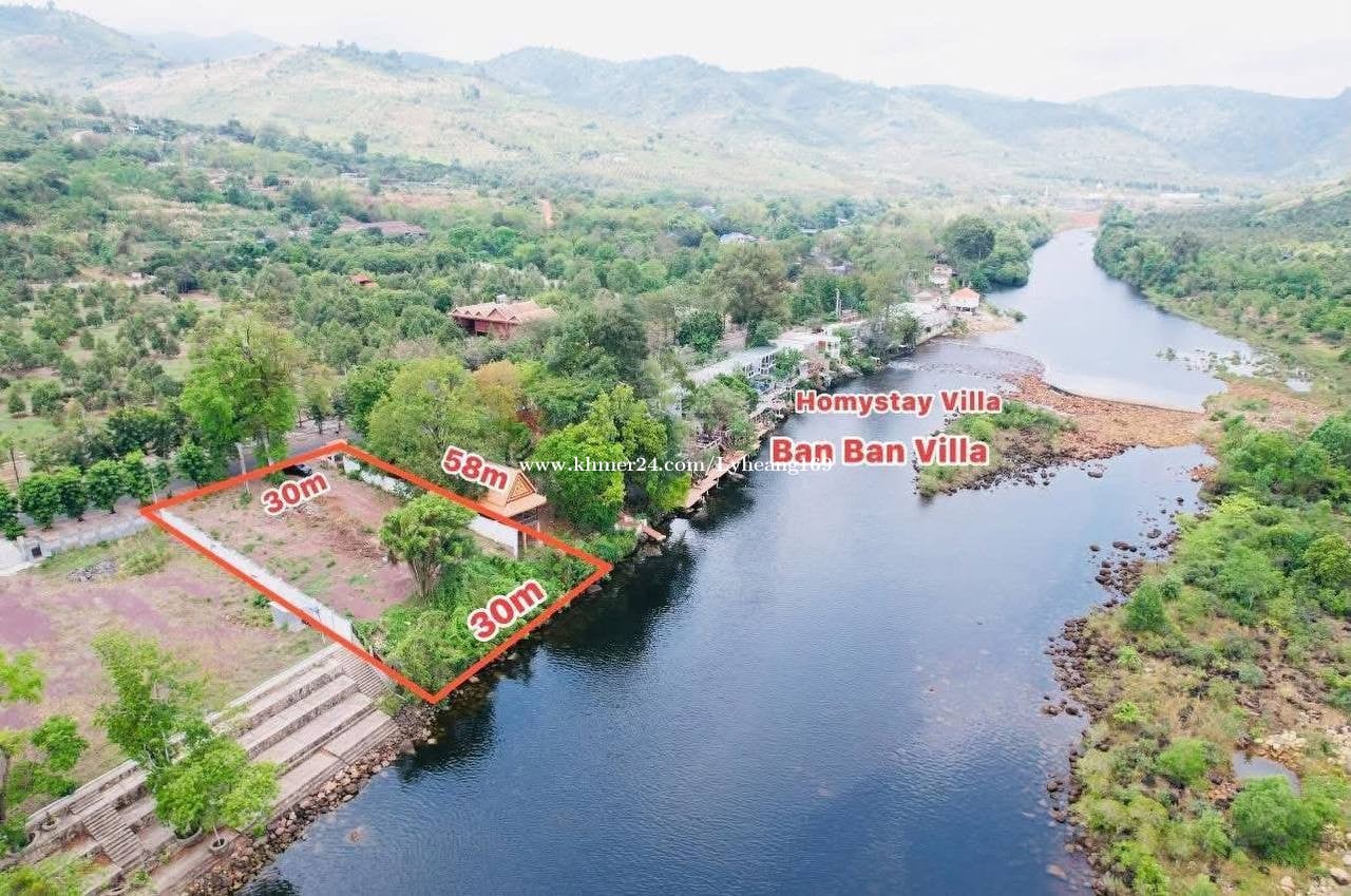 ខេត្តកំពត ដី លក់ ជាប់ទឹកព្រែកធំ រមណីដ្ឋានទឹកឈូ💎