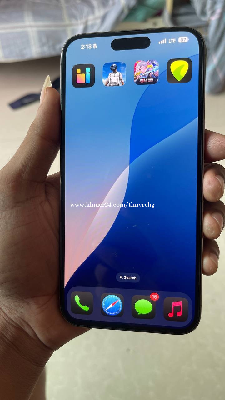 15 Pro max សំណុំសុីន ធានាមិនធ្លាប់ជួសជុលនៅស្អាត97%