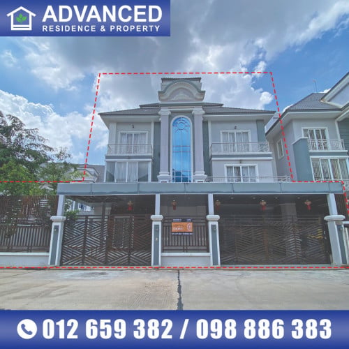 (English Below) 🏘 វីឡាទោល កែង (Single Villa) សម្រាប់ជួល ក្នុងបុរី ឡុងនី3 (កូដ: A06-085692)