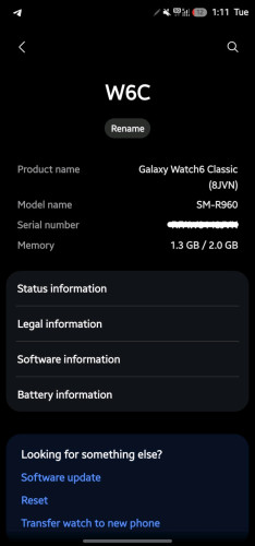 ចង់លក់ Galaxy Watch6 Classic 47mm, 98%