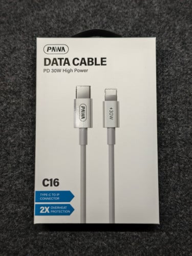ខ្សែសាក iPhone Type C-lightning 30w ម៉ាក Pawa