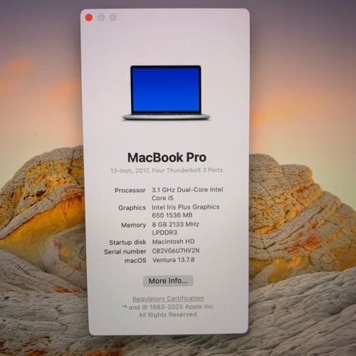 លក់​ MacBook Pro ប្រេីផ្ទាល់ខ្លួន​ សេរីឆ្នាំ​ 2017 Touch Bar 13”