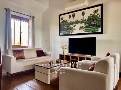 🔑  Siem Reap,  Wooden House with shared Swimming Pool for Rent (#17109)