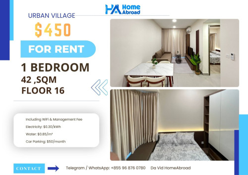 Condo 1 bedroom  For Rent !