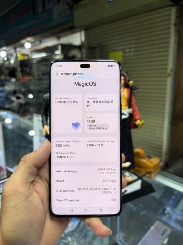Honor 200Pro 512G Ram12G Sim2 CH ម៉ាសុីនសានុំ ស្រុីន