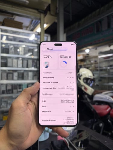 Huawei Nova12pro 256G Ram12G Sim2 CH Bypass ប្រើសុីមWiFi