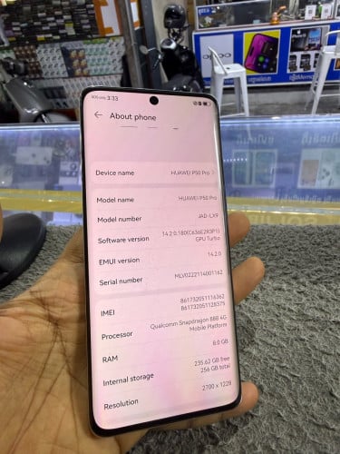 Huawei P50Pro Ram8G Memory256G Global Sim2 មានឆ្នាំងសាក