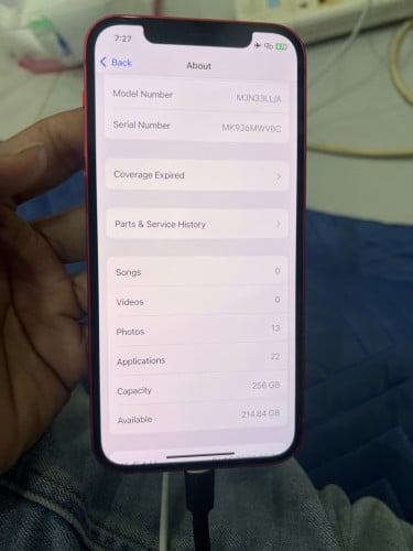 iPhone 12 256g លេងបានតែwifi អត់ស្គាល់សុីម ថ្មនៅ91%