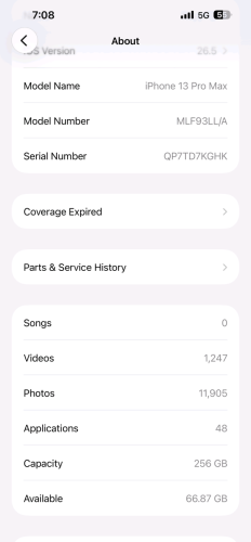 iphone 13 Pro Max (256GB) 98.5%