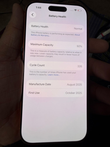 iphone 17 pro ZA 256G 97% battery 92%