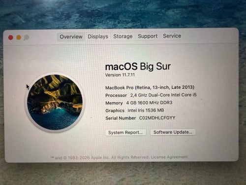 Macbook pro 2013