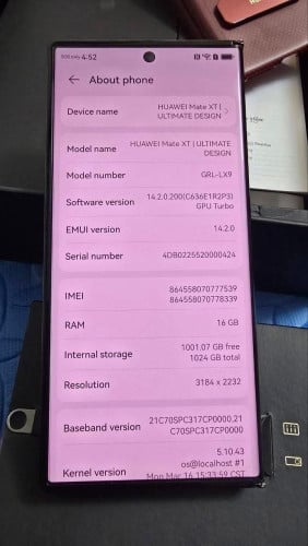 Mate XT 16G 512G 99% Company 1899$