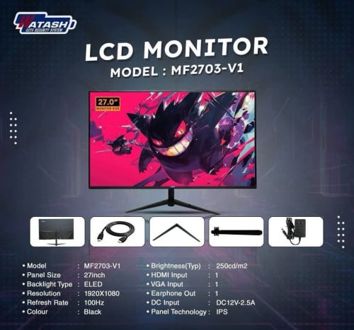 MONITOR WATASHI BRAND (32"/27") ទើបចូលស្តុកថ្មី ថ្មីប្រអប់  បងៗ មានការធានា1ឆ្នាំពេញ 📩