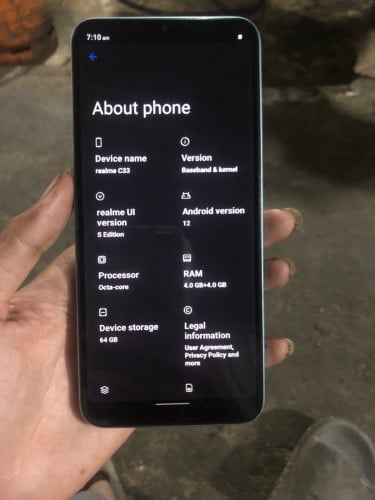 Realme c33 50$នៅស្អាត98.50% Ram 4+4 64gb