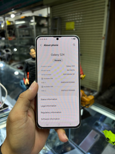 Samsung S24 256G Ram8G Sim2 ESIM ម៉ាសុីនសានុំ ស្ទើរតិចតួច