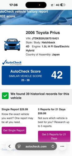 Toyota Prius 2006 full option