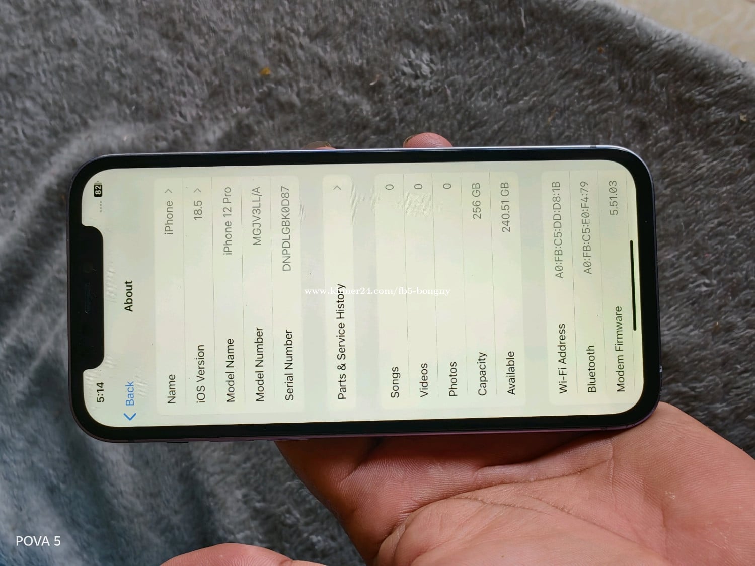 iphone 12pro 256g តែសំបកip 12 អេក្រង់ថ្មីអត់ស្គេន