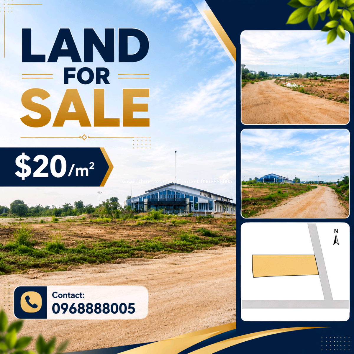 Land for Sale Kanda Steung _4000m2_$20/m2