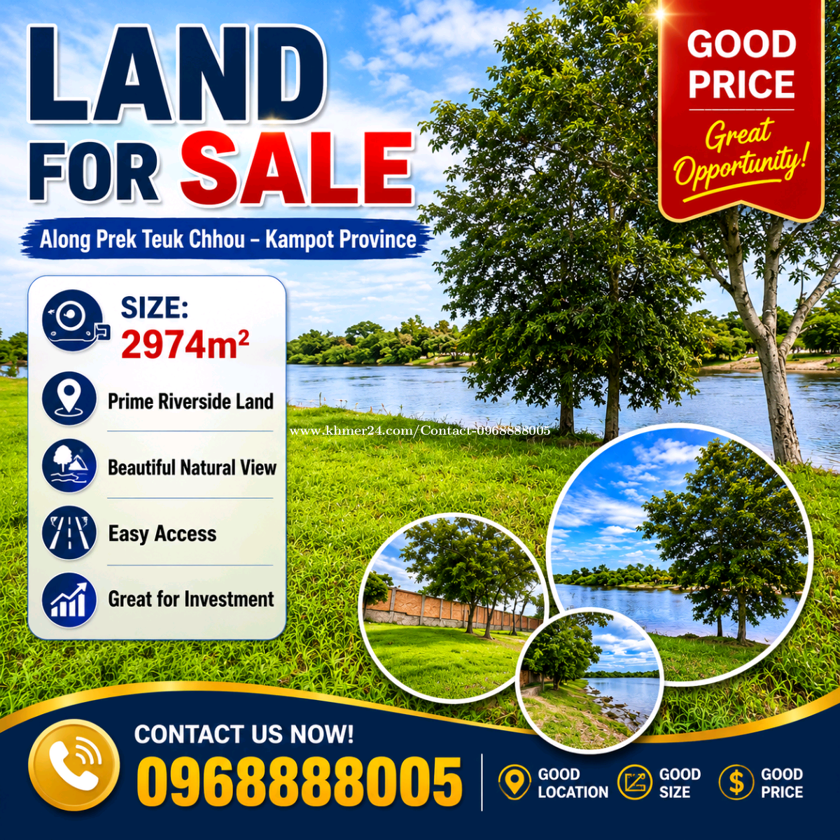 Land For Sale _ Prek Teuk Chhou, Kampot