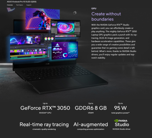 $749 ASUS VivoBook Pro 15 OLED (Ultra 7/16GB/1TB) RTX 3050