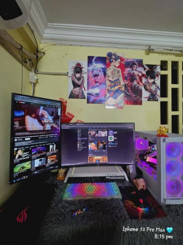 ចង់លក់ Asus 27inch 165hz 125$ with arm monitor