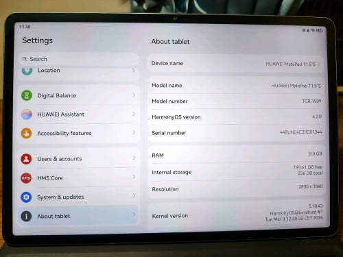 លក់ HUAWEI MatePad 11.5" S ថ្មី 99%