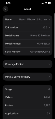 លក់ iPhone 12 Pro Max 128G LLA 310$