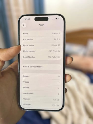 លក់ iPhone 15 blue 128G Ch/A no Scan ធ្លាប់ដូCamera ស្អាត សុខភាពថ្ម 🔋 100%