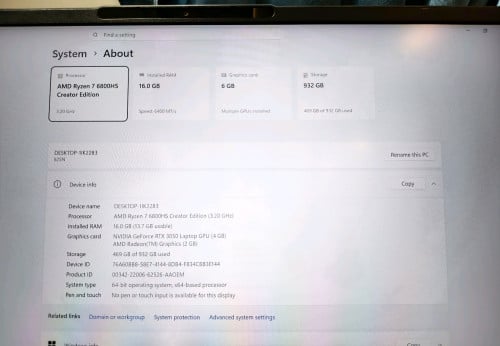 លក់ Laptop Lenovo ideaPad 5 Pro នៅថ្មី 98%
