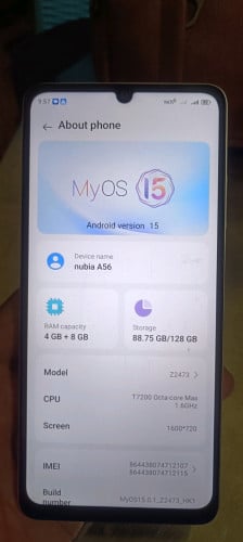 លក់ទូរសព្ទ Nubia A86