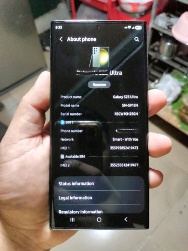 លក់ Samsung Galaxy S23 Ultra (កូរ៉េ sim 2) 512g
