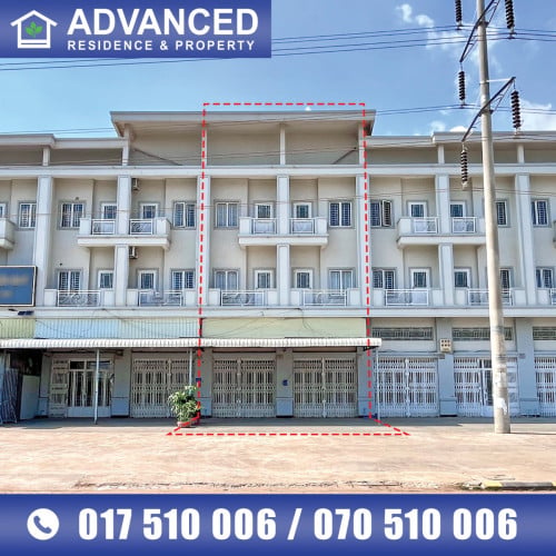 🏘 ផ្ទះអាជីវកម្ម 2ល្វែង(SH) សម្រាប់ជួល លើផ្លូវសន្តិភាព ក្នុងបុរី​ មង្គលភ្នំពេញ