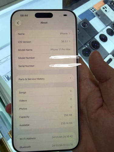 17PROMAx 256 gb ថ្ម100
