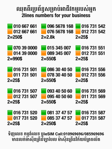 ឈុតពិសេសសម្រាប់អាជីវកម្ម