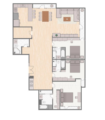 3 bed for rent $3,500 size 180sqm