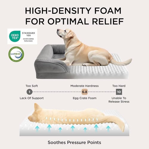 Bedsure Orthopedic Dog Beds Large Sized DogWashable Large Dog Cat Bed Waterproof