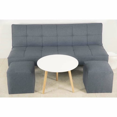 Gray Fabric Sofa Bed set
