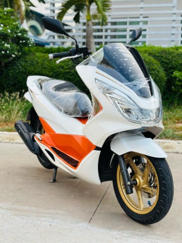 HONDA PCX 017សោស្មាតឃីកម្លាំង150ccម៉ាស៊ីនតាន់ហាប់នែនស្ងាត់សំណុំហ្សីនជិះស្រួលស្ទុះមានពន្ធកាត