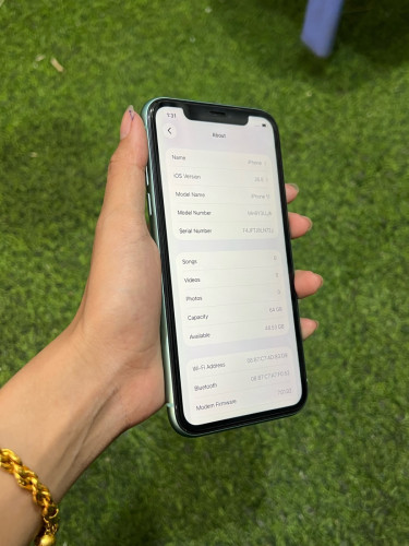 iPhone 11 ពណ៌ទឹកសណ្តែក 🍏 LLA 64GB Battery 87% 🔋 តួស្អាត 99% សំណុំហ្សីន អត់ជាប់អី