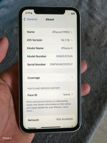 iphone X 64g អត់ស្គេន អេក្រង់GX ដូរសំបក17pro