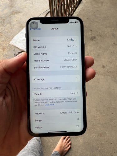 iPhone X 64g Gx អត់ស្គែន បែកកញ្ចក់មុខប្រើបានធម្មតា 50$ ចោមចៅ