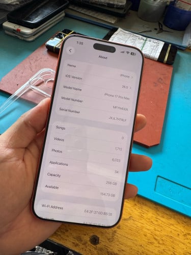 Iphone17 pm XA ថ្ម100%