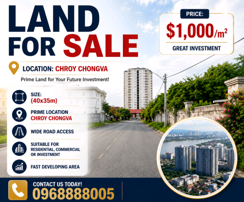 Land for Sale _ Chroy Chongva _1200m2_$1000/m2