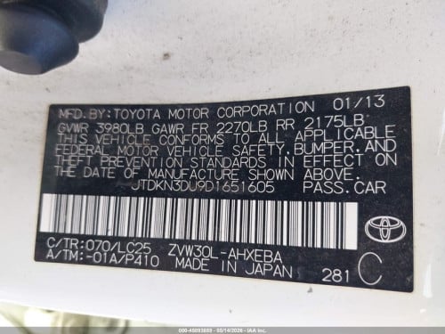 Prius 2013 Option 3 SE