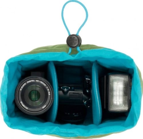 Safe, flexible, protective-make any bag or backpack into a camerabag, with Crumpler camera cell